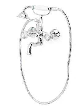 Смеситель Boheme 273-FL для ванны/душа, настенный, двухзахв, лейка 1 режим, хром