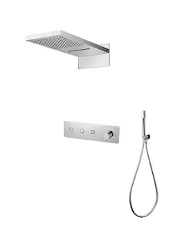 Душевая система Boheme 130-CR встраиваемая, верхний/ручной душ, хром