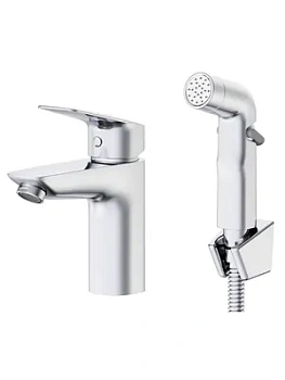 Смеситель для раковины ESKO KG27H с гигиен. душем, однозахватный, хром