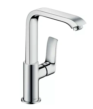 Смеситель Hansgrohe 31087 для умывальника с высоким поворотным изливом, донным клапаном