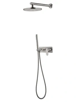 Душевая система Boheme 454-NB встраиваемая, однозахватная, верхний/ручной душ, никель браш