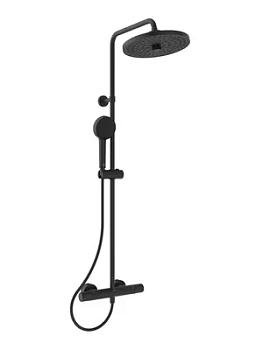 Душевая система Ideal Standard T25+ A7210XG термостат, верхний/ручной душ, черный матовый