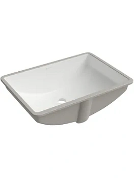 Раковина накладная Aqueduto 530х375х220 прямоугольная, с переливом, белый глянцевый SOT0210