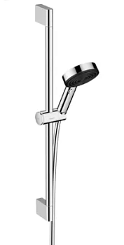 Душевой набор Hansgrohe Select 24161000 3jet Relaxation EcoSmart лейка/шланг/штанга 65, хром