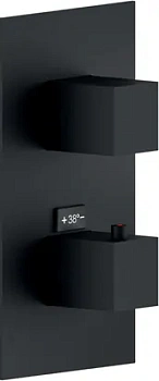 Смеситель NOBILI встраиваемый, термостат, на 2 потреб., внешняя часть, черный мат WE00102/QBM