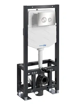 Инсталляция для унитаза WasserKRAFT с клавишей смыва, цвет: никель 61TLT.010.ME.BN01