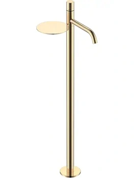 Смеситель Boheme 120-GG для раковины, напольный, однозахватный, ручка diamond, золото