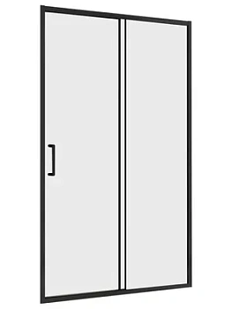 Душевая дверь ABBER AG30130B5 (1300х1900) раздвижная, стекло 5мм прозрачное/черн.й
