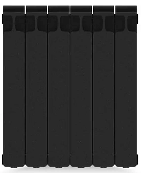 Радиатор биметаллический RIFAR 500 (577х480х100) бок.подключение, 6 секций, 1146Вт, антрацит