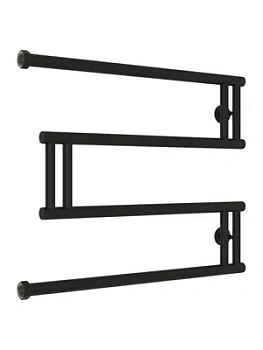 СУНЕРЖА model "M+" Полотенцесушитель 500x650 нерж.сталь, верт.подключение, черный матовый