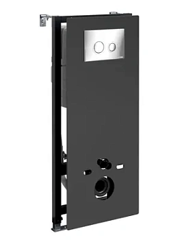 Инсталляция для унитаза WasserKRAFT с клавишей смыва, цвет: хром/черный 20TLT.010.ME.BL.CH01