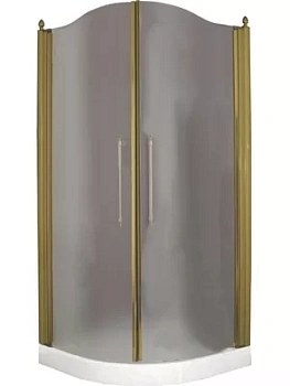 Душевой уголок Migliore (900х900х1950) стекло матовое, бронза 22680