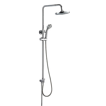 Душевой набор Ledeme настенный, без излива, с ручным и верхним душем, хром L2400