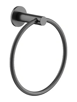 Полотенцедержатель SANCOS 188мм, кольцо, настенный, латунь, вороненая сталь, SC9029GG