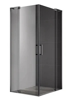 Душевой уголок CEZARES -А-2 1000-1100х1000-1100х1950 стекло прозрачное/профиль сталь оружейная -A-2-100/110-C-GM