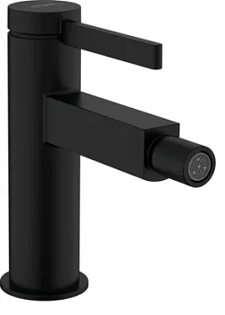 Смеситель Hansgrohe 76200670 для биде, однорычажный, сливной клапан Push-Open, матов.черный