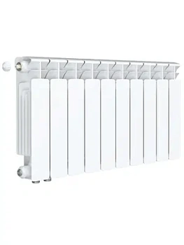 Радиатор биметаллический Rifar Ventil BVL 350 нижнее левое подключ., 10 секции, 1390 Вт, белый