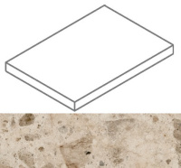 Continuum Stone Beige Scalino Angolare Sx Matt 33X160