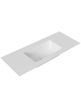 Мебельная раковина Kupala (1200х490х150)белая матовая, искусственный камень, накладка на слив в комплекте WBVC1200