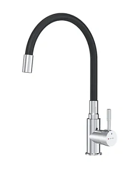 Смеситель для кухни AM.PM F85B07602 однозахватный, гибкий излив, черный мат