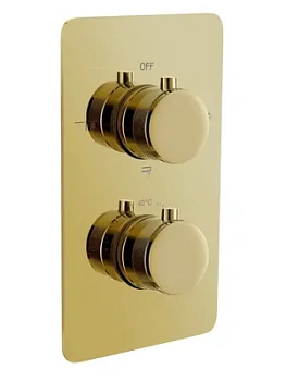 Смеситель Boheme 134-3-G для ванны/душа, встраиваемый, на 3 потребителя,термостат, золото
