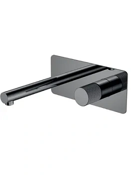 Смеситель Boheme 125-SGM.3 для раковины, встраиваемый, однозахватный, ручка:linea,графит глянц