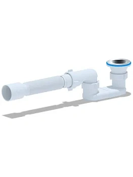 Сифон АНИ Пласт 1.1/2"х40мм для душевого поддона, плоский, с гибкой трубой 40/50мм E015