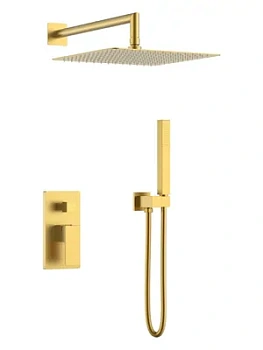 Душевая система Boheme 474-3-MG встраиваемая, однозахватная, верхний/ручной душ, золото мат