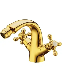 Смеситель Boheme Oro 296 для биде, на 1 отверстие, двухзахватный, золото