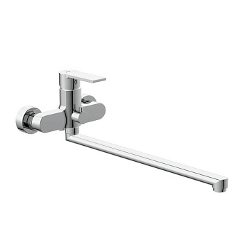 Душевой гарнитур KLUDI 1S лейка 1 режим, шланг, штанга 900мм, белый/хром 6764091-00