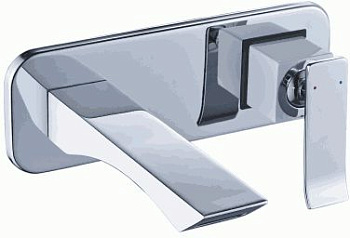 Смеситель для умывальника Lemark LM5826CW встраиваемый, хром/белый