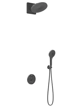 Душевая система Vincea термостатическая,верхний и ручной душ,вороненая сталь VSFW-3I22MT5GM