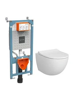 Комплект:Инсталляция Vitra+Унитаз Sento Rim-Eх+сиденье с микролифтом,без клавишы смыва 9830B003-7211