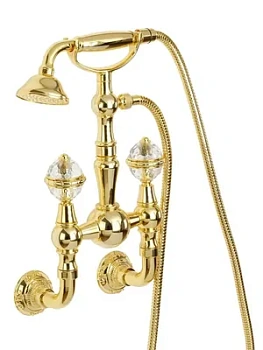 Смеситель для душа Migliore настенный, золото/ручки Swarovski 27183 (ML.CRS-3746.DO)