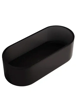 Прозрачная ванна Abber (1700х750) отдельностоящая, донный клапан, черная AT9708Onyx