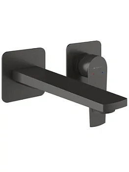 Смеситель для раковины Aqueduto LIN0445 встраиваемый, однозахватный, излив 193мм, оруж. сталь