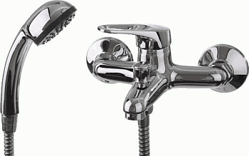 Смеситель Ledeme Н13 настенный, для ванны и душа, однозахватный, с душевой лейкой, хром L3013