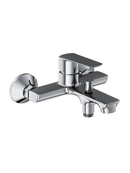 Смеситель для ванны/душа RAVAK LF 022.00CR настенный, однозахватный, излив 179мм, цвет: хром