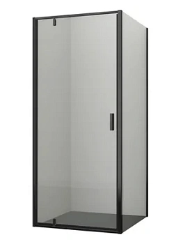 Душевой уголок WasserKRAFT l 800х1000х2000 стекло прозрачное/профиль черный 74P29