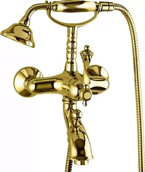 Смеситель CEZARES -VDM-03/24-M для ванны/душа, однорычажный, ручной душ, золото
