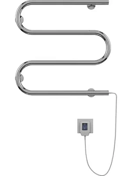 Полотенцесушитель TERMINUS М-образный (ШВ:500х500) электрический, нерж.сталь, сухой ТЭН, 63 Вт