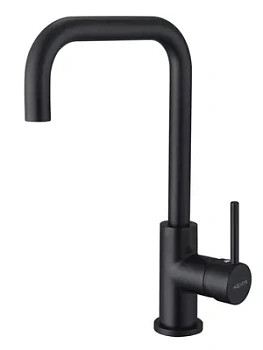 Смеситель для кухни Aquatek AQ1080MB однозахватный, поворотный излив 271мм, черный матовый