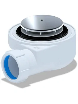 Сифон АНИ Пласт 1.1/2"х50мм для душевого поддона, h-53мм, цвет: хром E450C