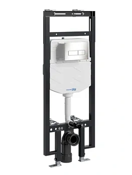 Инсталляция для унитаза WasserKRAFT с клавишей смыва, никель 58tlt.010.me.bn03