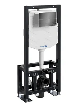 Инсталляция для унитаза WasserKRAFT с клавишей смыва, цвет: черный 61TLT.010.ME.PB04
