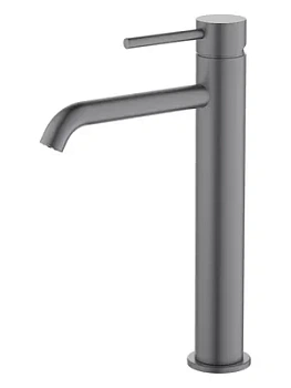 Смеситель для раковины Aquatek AQ1304BGM однозахватный, изл. 214мм, б/дон. клап., сталь оруж