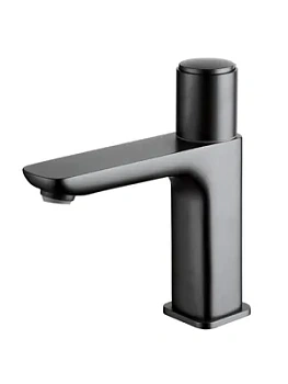 Смеситель Iddis для умывальника SLIGMBTi01 нажимной, фиксированный излив 109мм, графит