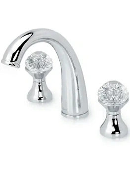 Смеситель Boheme 277-FL для раковины, на 3 отверстия, двухзахватный, хром