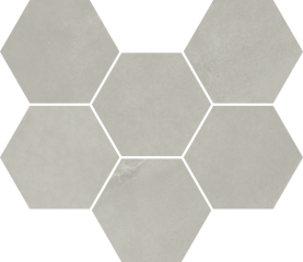 Continuum Silver Mosaico Hexagon Matt 29X25