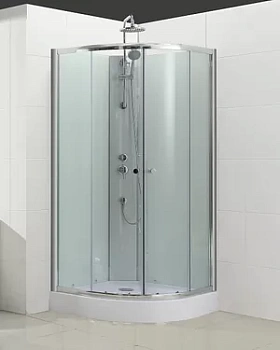 Душевая кабина BAND HOURS 90x90x223 стекло прозрачное, профиль хром, низкий поддон
